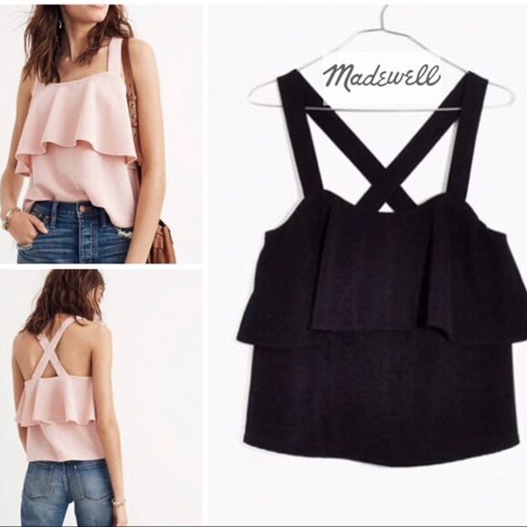 ✨HP✨Madewell Texture & Thread Tiered Tank✨ - Picture 1 of 9